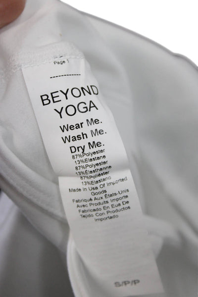 Beyond Yoga Womens White Cropped One Shoulder Tank Sleeveless Size S