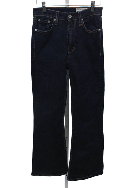 Rag & Bone Women Bootcut Jeans Blue Mid Rise Cotton Size 27