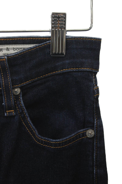 Rag & Bone Women Bootcut Jeans Blue Mid Rise Cotton Size 27