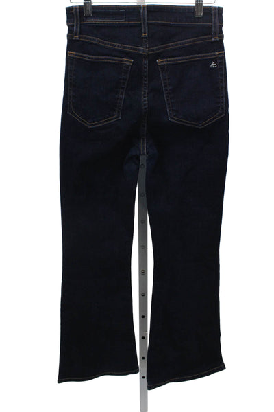 Rag & Bone Women Bootcut Jeans Blue Mid Rise Cotton Size 27
