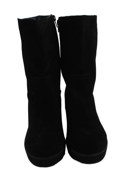 Coconuts by Matisse Womens Suede Wedge Comet Ankle Boots Black Size 8 Medium
