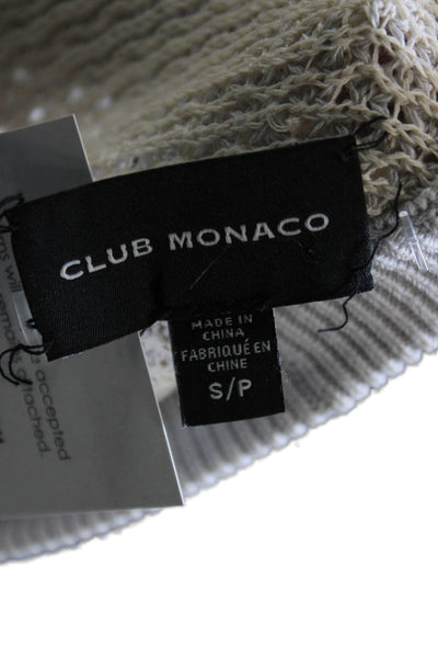 Club Monaco Womens Pullover Sweater Beige Cotton Crewneck Long Sleeve Size S