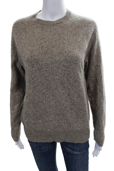 J Crew Women Pullover Sweater Brown Crew Neck Long Sleeve Polyamide Size M