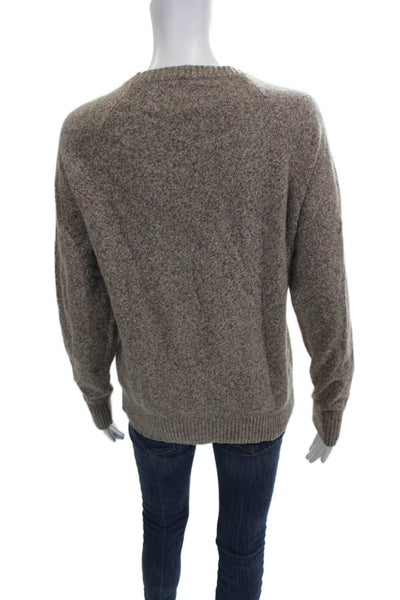 J Crew Women Pullover Sweater Brown Crew Neck Long Sleeve Polyamide Size M