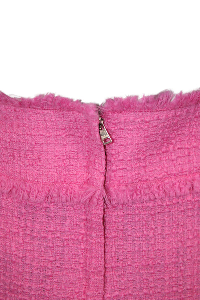 Dolce & Gabbana Women Mini Skirt Pink Wool Zip Size 44