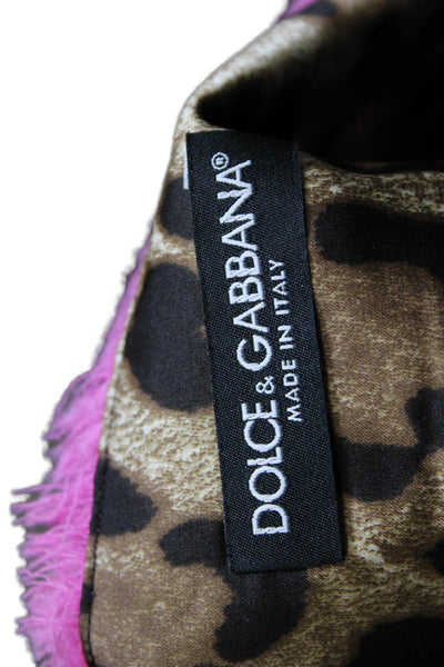 Dolce & Gabbana Women Mini Skirt Pink Wool Zip Size 44