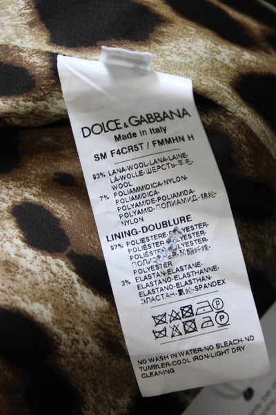 Dolce & Gabbana Women Mini Skirt Pink Wool Zip Size 44