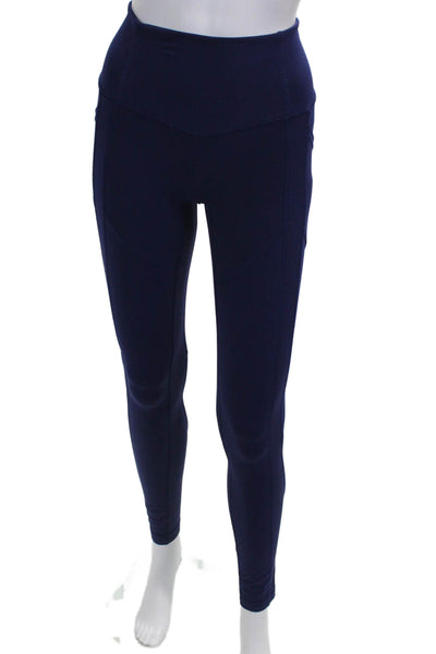 Lululemon Womens Blue Ankle Leggings Nylon Pull On Size 4