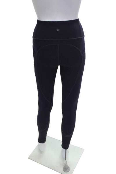 Lululemon Womens Ankle Leggings Black Nylon Size 4