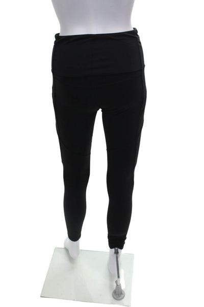 Lululemon Womens Ankle Leggings Black Nylon Pull On Size 6