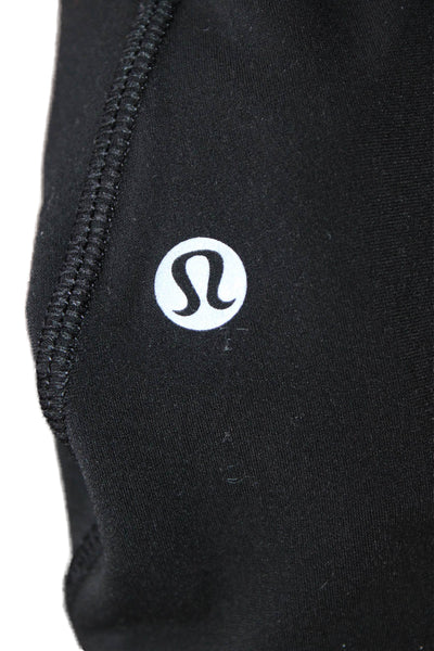 Lululemon Womens Ankle Leggings Black Nylon Pull On Size 6