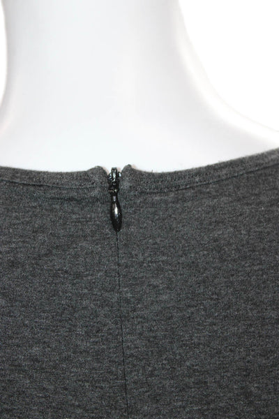 Hatch Womens Jumpsuit Gray Rayon Short Sleeve Round Neck Zip Size 2