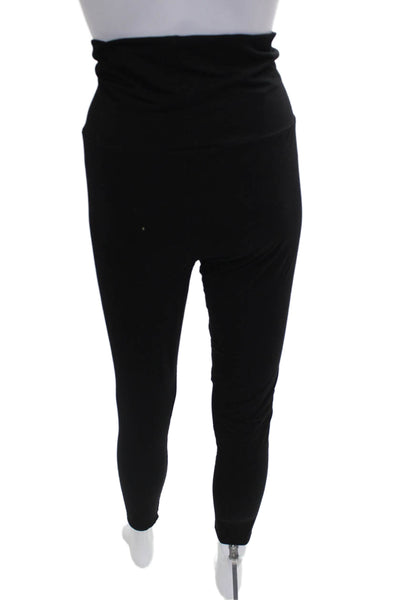 Hatch Women Ankle Leggings Black Maternity Size S
