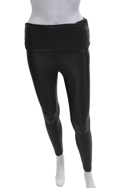 Koral Womens Maternity Ankle Leggings Gray Polyamide Solid Size S