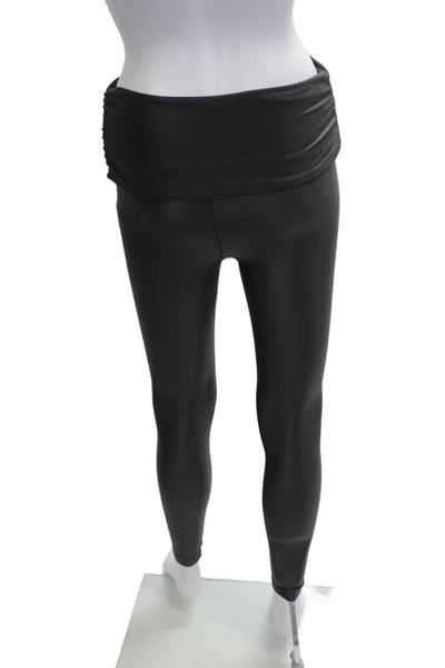 Koral Womens Maternity Ankle Leggings Gray Polyamide Solid Size S