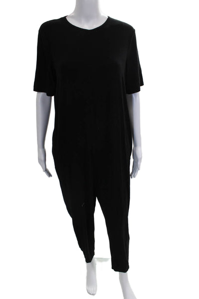 Hatch Women Jumpsuit Black Rayon Short Sleeve Maternity Size M