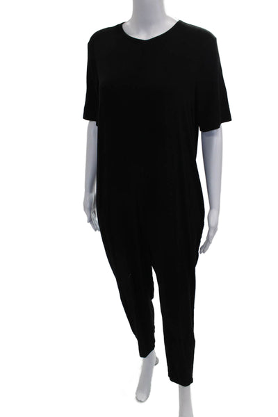 Hatch Women Jumpsuit Black Rayon Short Sleeve Maternity Size M