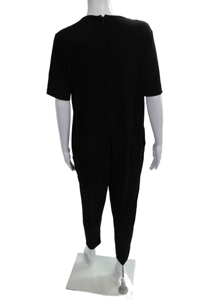 Hatch Women Jumpsuit Black Rayon Short Sleeve Maternity Size M