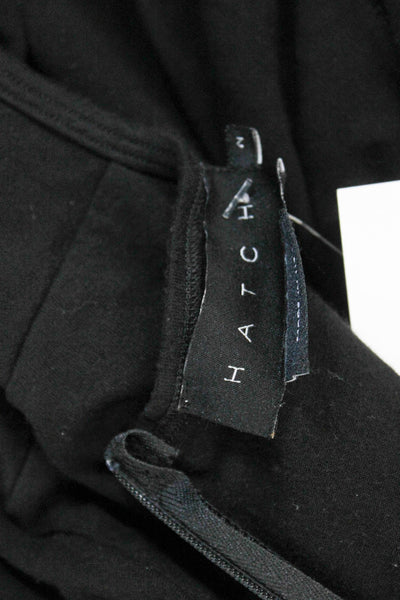 Hatch Women Jumpsuit Black Rayon Short Sleeve Maternity Size M