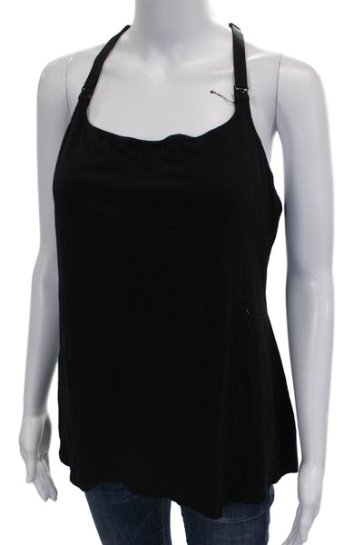 Cosabella Women Basic Tank Black Cotton Blend Scoop Neck Sleeveless Size M