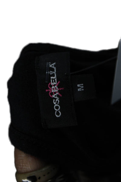 Cosabella Women Basic Tank Black Cotton Blend Scoop Neck Sleeveless Size M