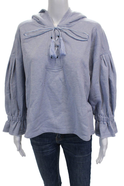 Something Navy Womens Blue Cotton Pullover Size S