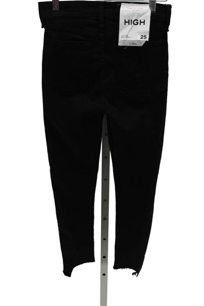 Rag & Bone Womens Ankle Jeans Black Mid Rise Modal Size 25