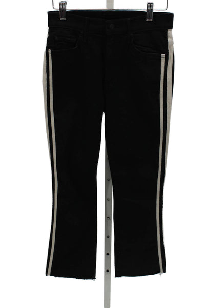 Mother Womens Cropped High Rise Black Jeans Size 26