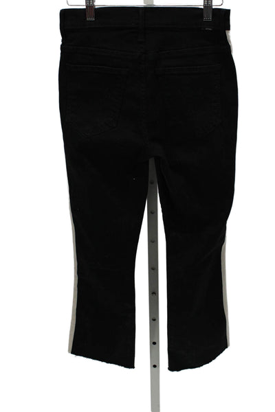 Mother Womens Cropped High Rise Black Jeans Size 26