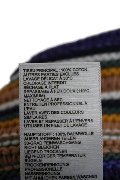 Ba&Sh Women Sweater Multicolor Striped Cotton 3/4 Sleeve Size 2