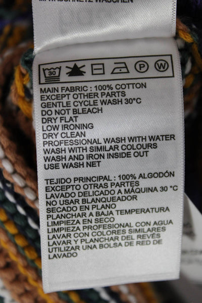 Ba&Sh Women Sweater Multicolor Striped Cotton 3/4 Sleeve Size 2