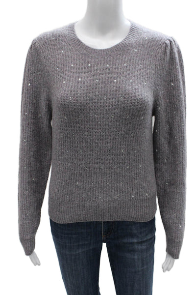 J Crew Women Gray Crewneck Pullover Sweater Long Sleeve Polyamide Size XS