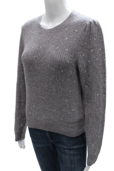 J Crew Women Gray Crewneck Pullover Sweater Long Sleeve Polyamide Size XS