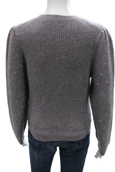 J Crew Women Gray Crewneck Pullover Sweater Long Sleeve Polyamide Size XS