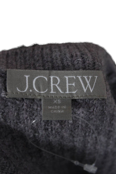 J Crew Women Gray Crewneck Pullover Sweater Long Sleeve Polyamide Size XS