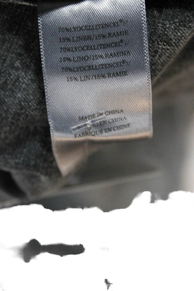 Rails Women Basic Gray Lyocell High Neck Long Sleeve Blouse Size S