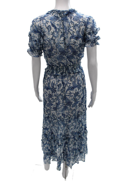 Generation Love Women Maxi Paisley Multicolor Dress Short Sleeve Size XS