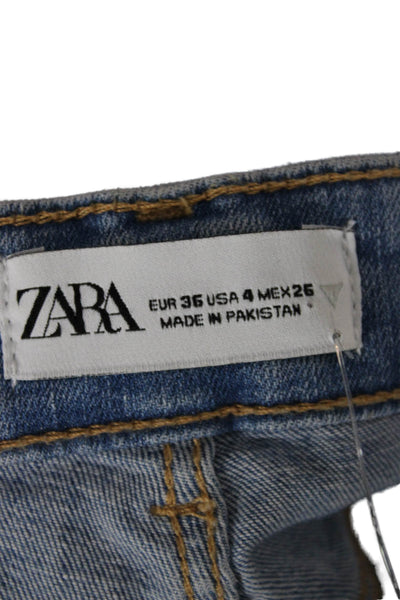 Zara Women Skinny High Waist Denim Jeans Blue Size 4