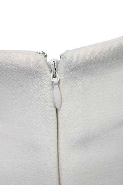 Club Monaco Womens Ivory Polyester Capri Pants Zip Size 0