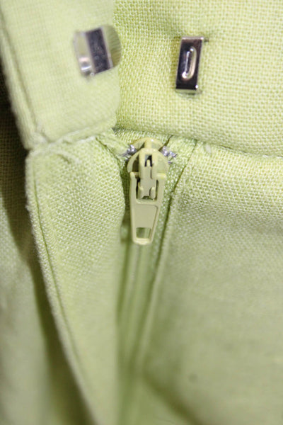 House of Harlow 1960 Women Dress Pants Green Linen Zip Size 0