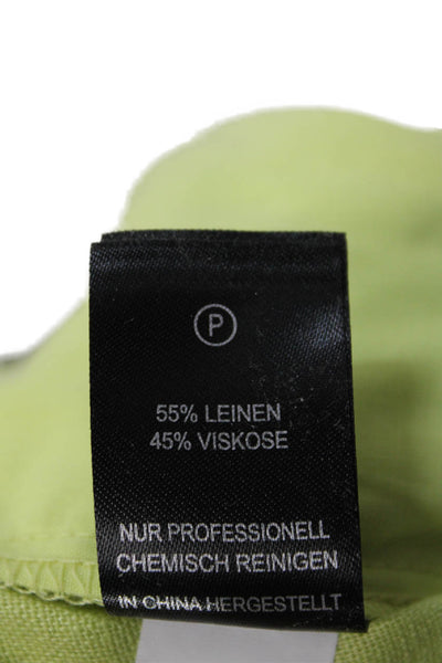 House of Harlow 1960 Women Dress Pants Green Linen Zip Size 0