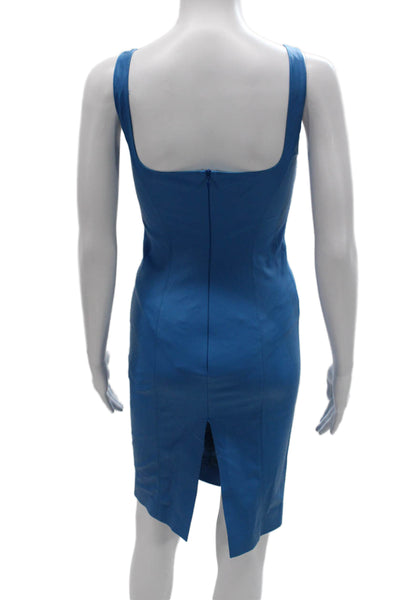 Pinko Womens Blue Bodycon V-Neck Sleeveless Short Dress Polyester Size S