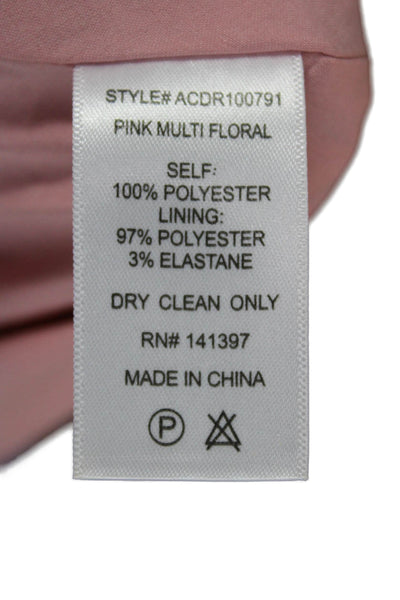ASTR Womens Pink Sweetheart Bodycon Midi Dress Short Sleeve Polyester Size S