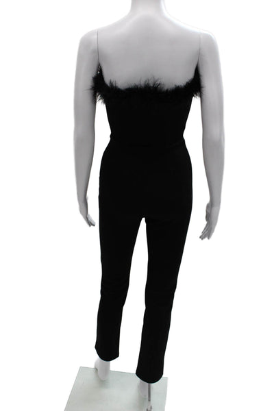 Lovers + Friends Women Black Sweetheart Sleeveless Rayon Jumpsuit Zip Size XS