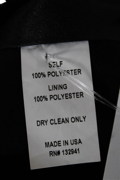 Amanda Uprichard Womens Basic Jacket Black Polyester Tie Long Sleeve Size S