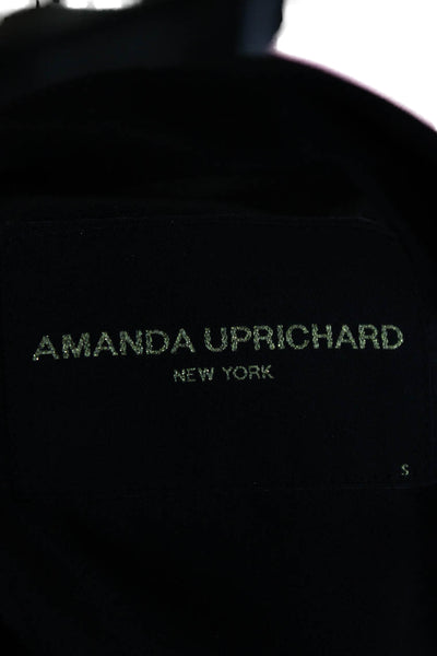 Amanda Uprichard Womens Basic Jacket Black Polyester Tie Long Sleeve Size S