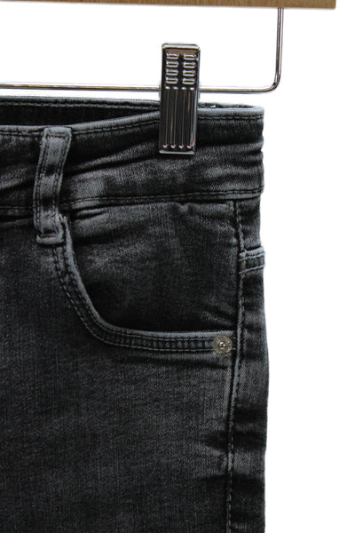 Zara Women Skinny High Waist Gray Cotton Jeans Zip Inseam 26in Size 4