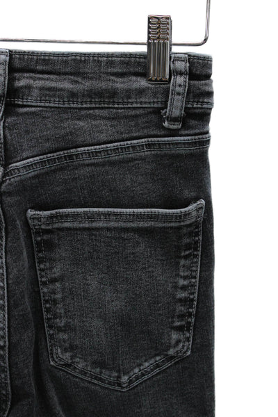 Zara Women Skinny High Waist Gray Cotton Jeans Zip Inseam 26in Size 4
