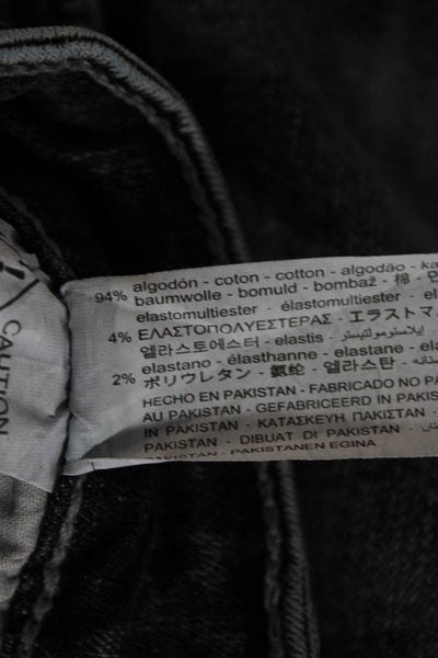 Zara Women Skinny High Waist Gray Cotton Jeans Zip Inseam 26in Size 4