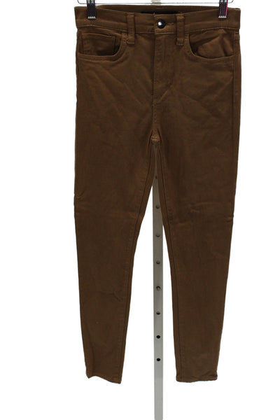 Joes Womens Skinny Brown Mid-Rise Cotton Jeans Size 25